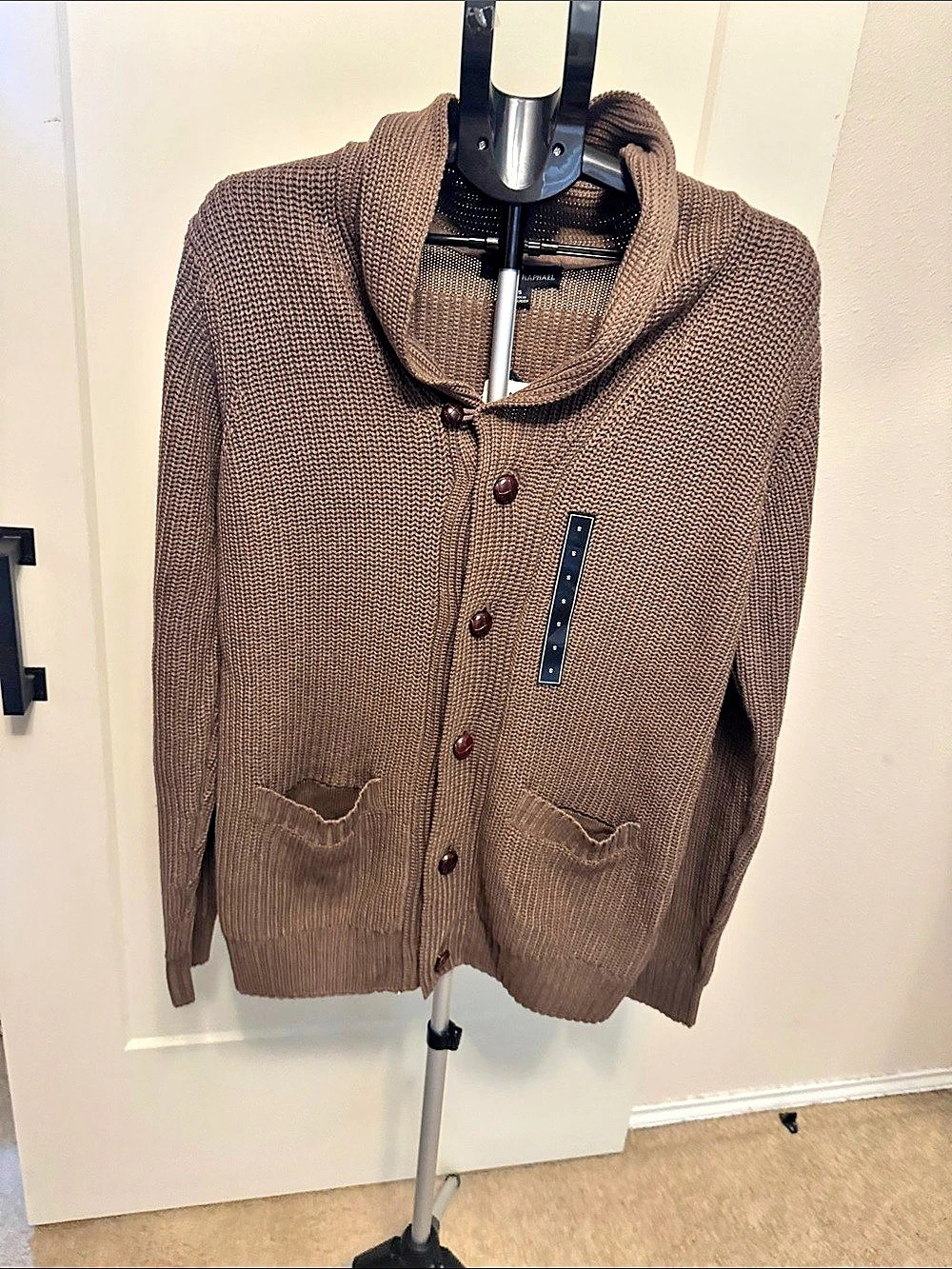Tricots St. Raphael Men's Brown Knit Sweater Small NWT
